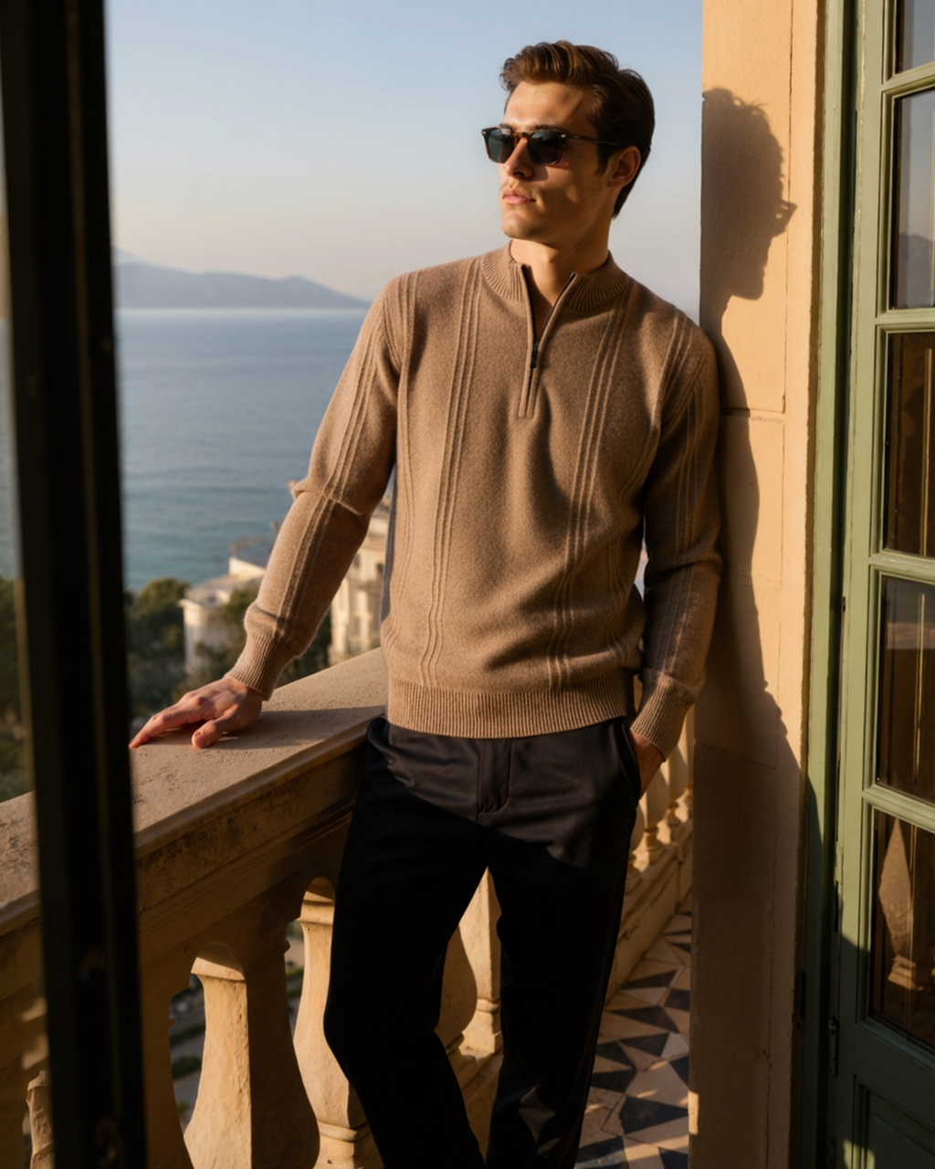 Cashmere Half-Zip Sweater