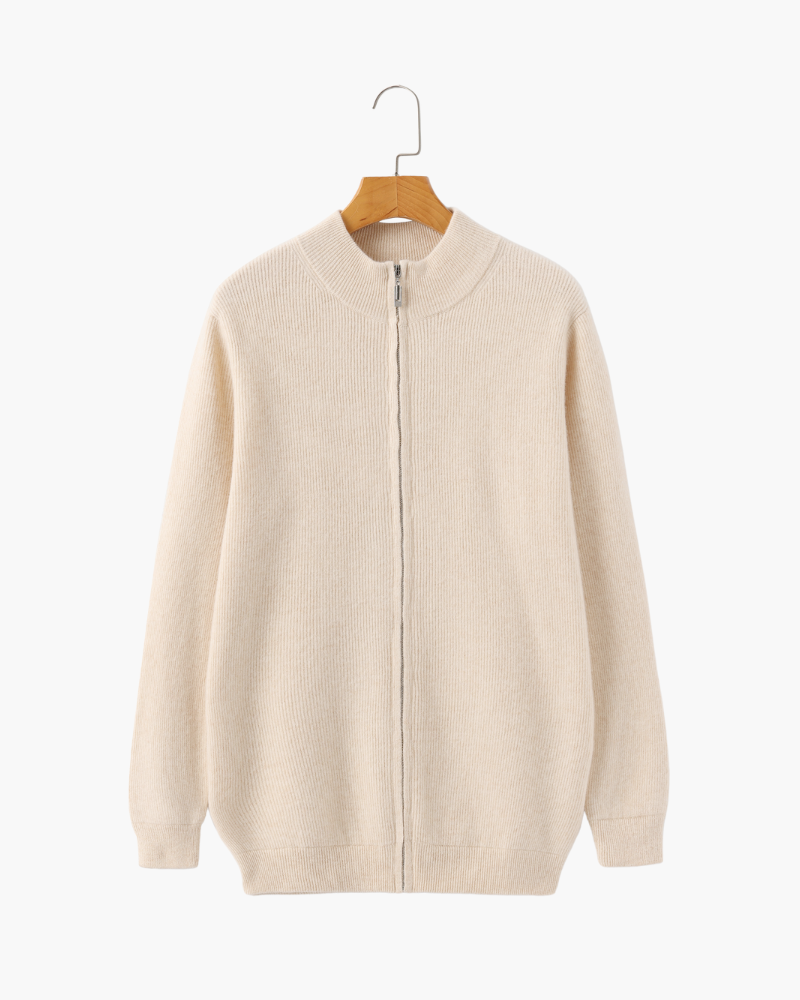 Cashmere Zip Cardigan