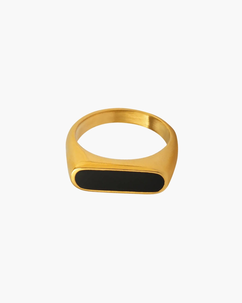 Obsidian Onyx Band Ring