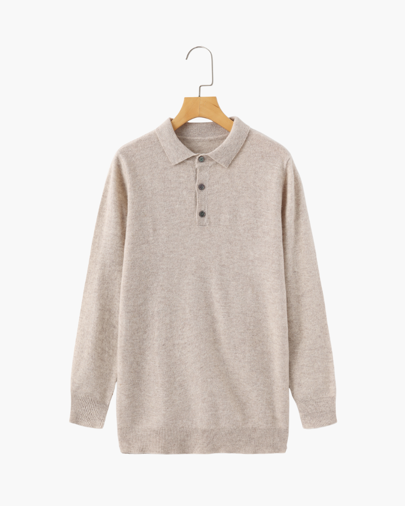 Cashmere Polo Sweater