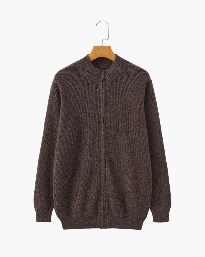 Cashmere Zip Cardigan