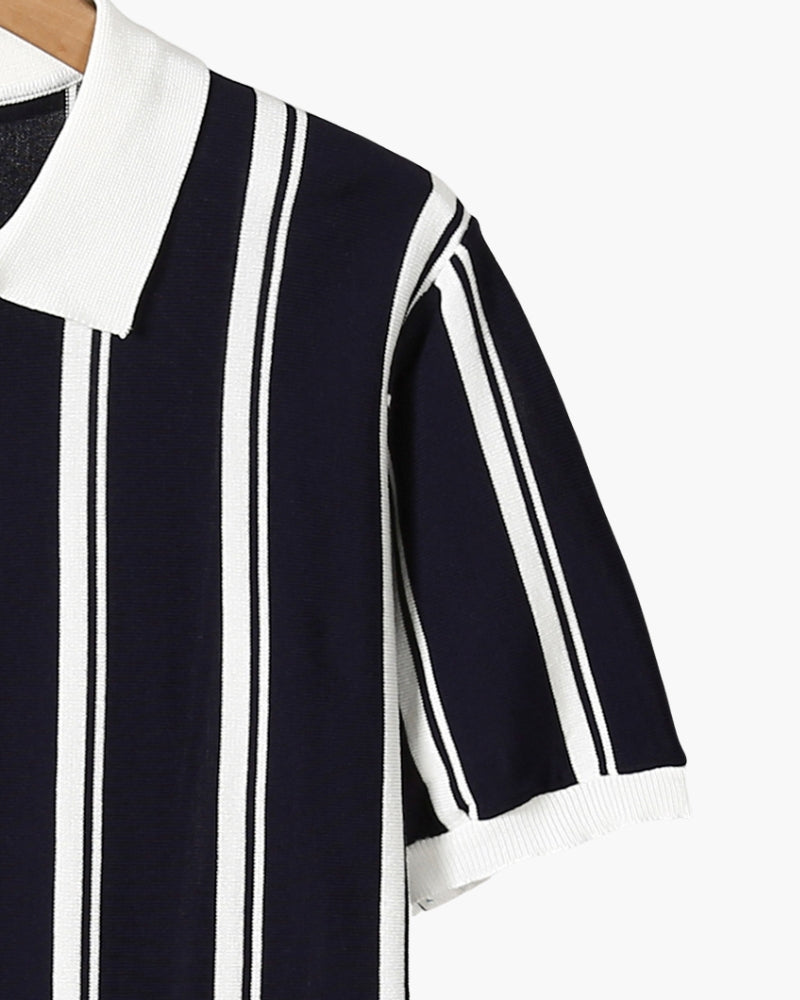 Modena Polo Striped Half-Zip