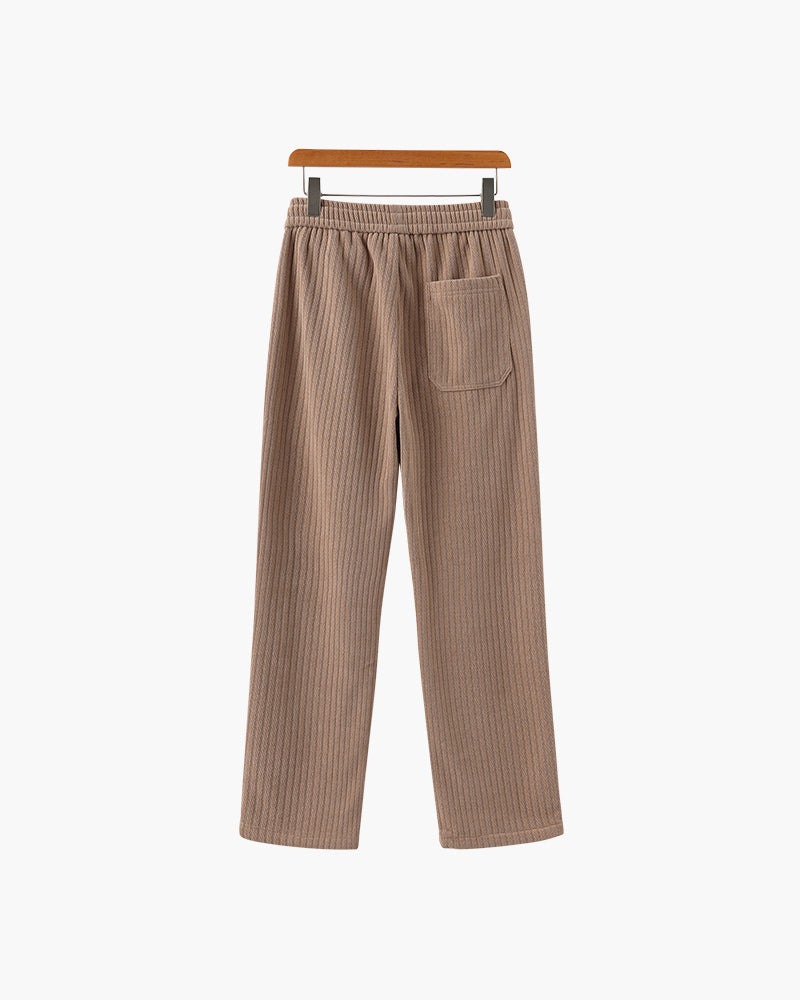Roman Ribbed Knit Drawstring Pantalon