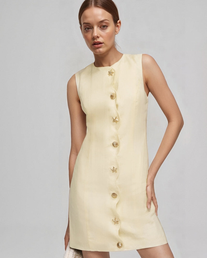 Shellie Button Dress