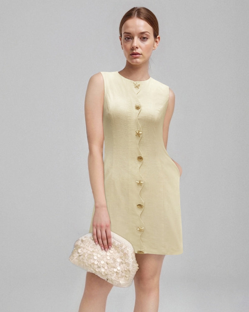 Shellie Button Dress