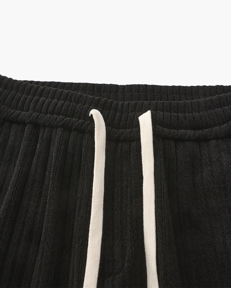 Roman Ribbed Knit Drawstring Pantalon