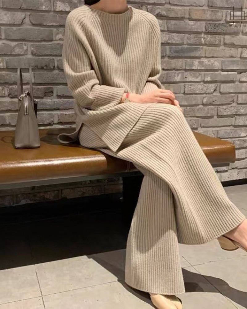 2-piece Ribbed Knit Loungewear