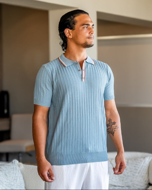 Ashford Ribbed Knit Polo