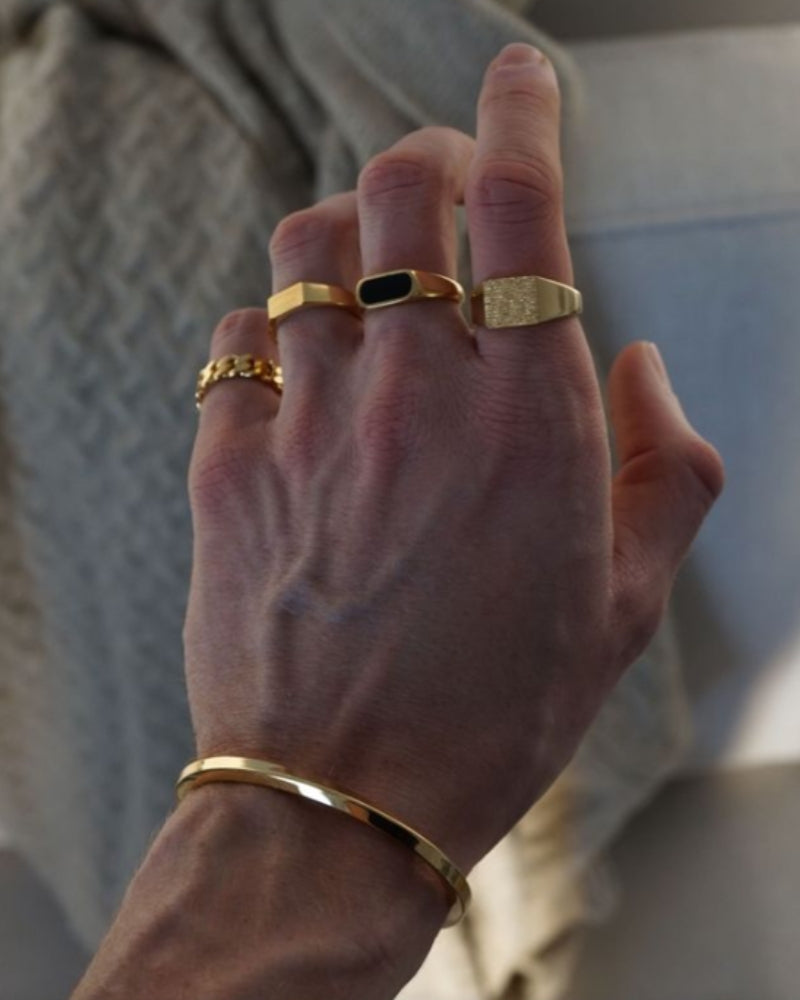 Obsidian Onyx Band Ring