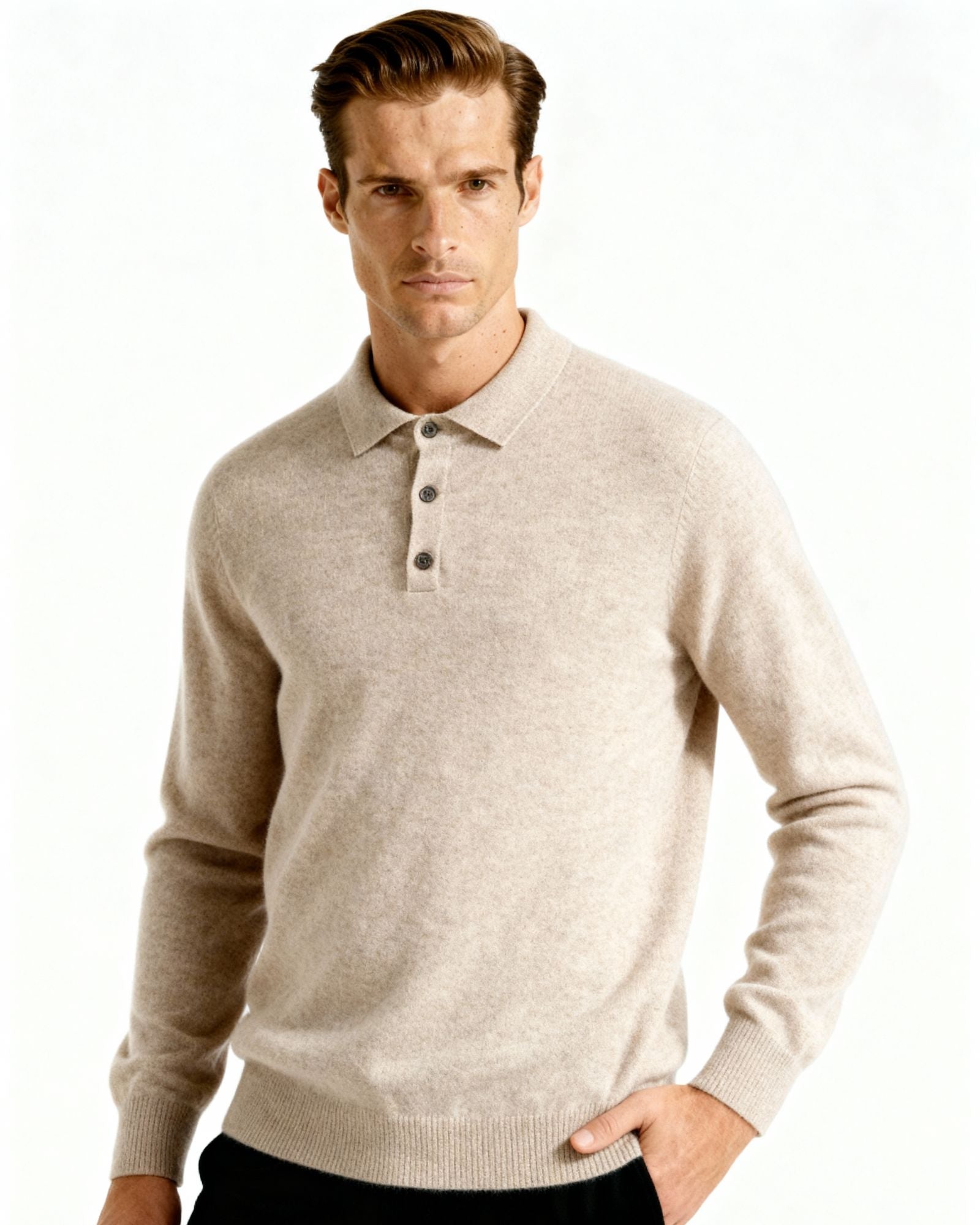 Cashmere Polo Sweater