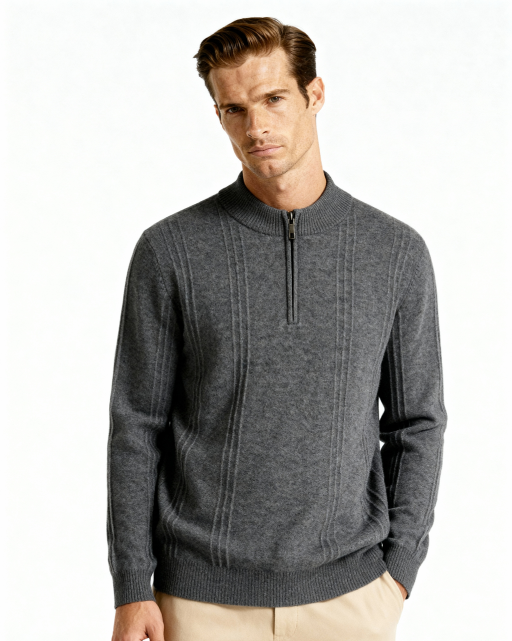 Cashmere Half-Zip Sweater
