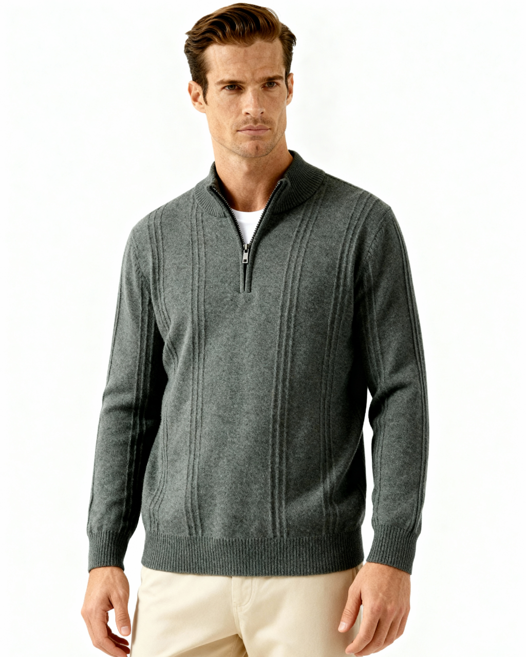 Cashmere Half-Zip Sweater