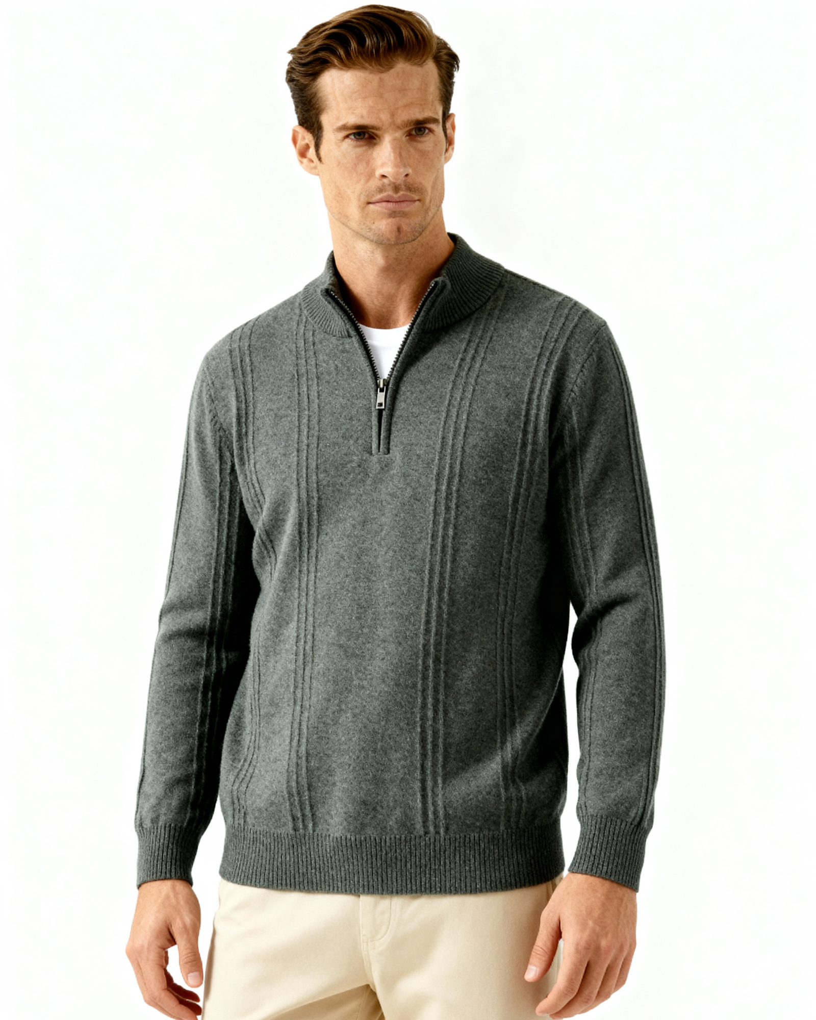 Cashmere Half-Zip Sweater