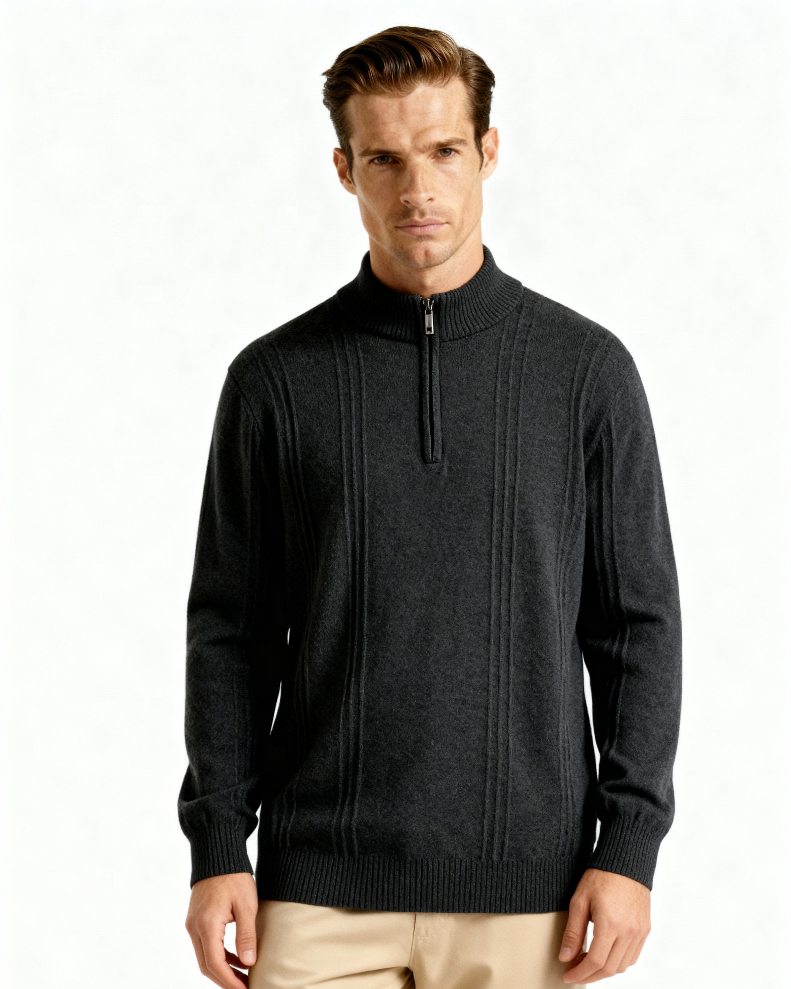 Cashmere Half-Zip Sweater